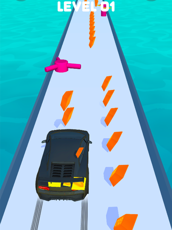 Golden Car Run 3D screenshot 3