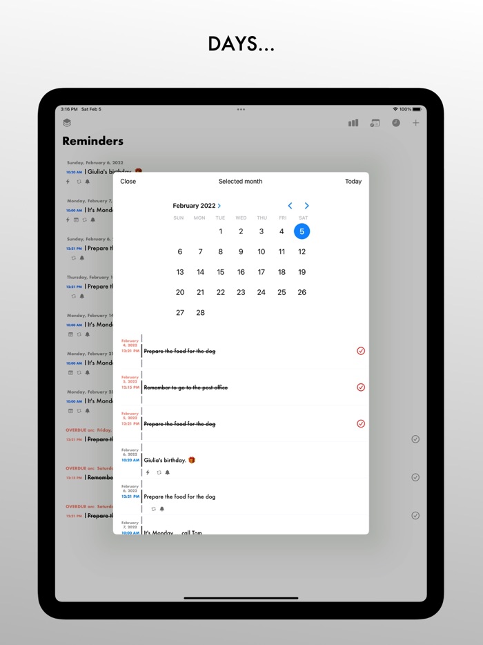 Gasti - reminders made simple