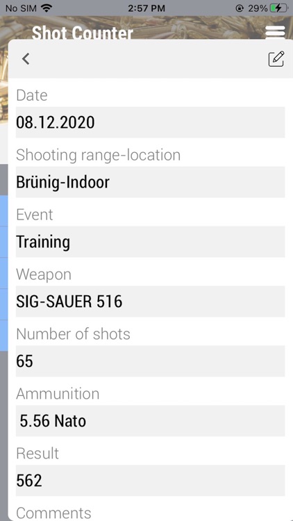 Shot Counter - Shooting Diary