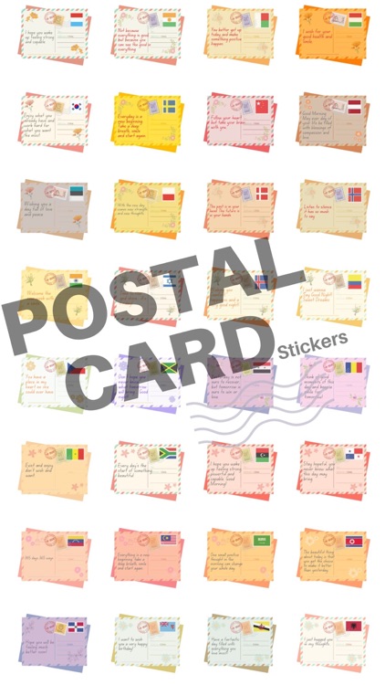 Postal card stickers