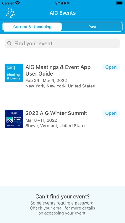 AIG Meetings & Events