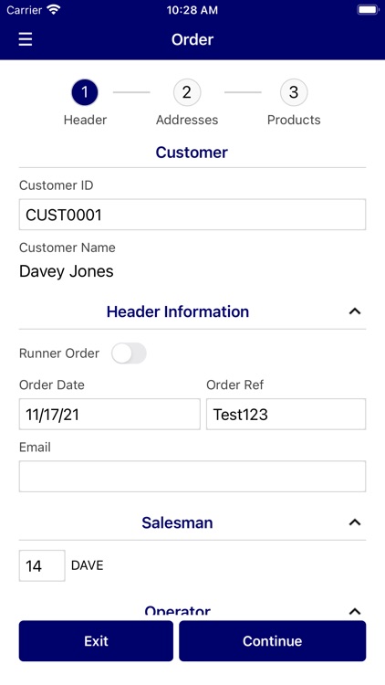 MACE Sales Orders