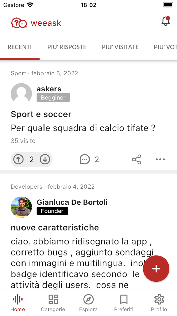 Weeask - Domande e Risposte