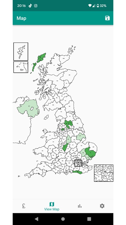 SentTo - UK Postcode Sales Map