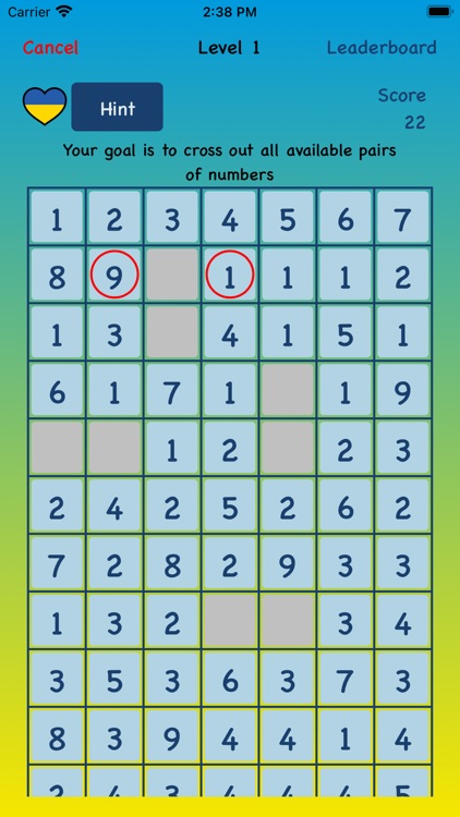 1to99: number puzzle