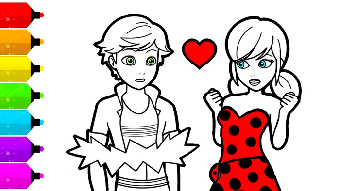 Ladybug Coloring Book and Draw