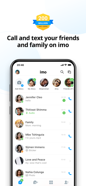 ‎imo-International Calls & Chat Screenshot
