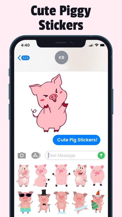 Cute Piggy Stickers & Emojis