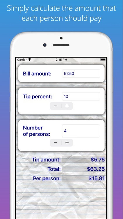 Splity - Tip Calculator