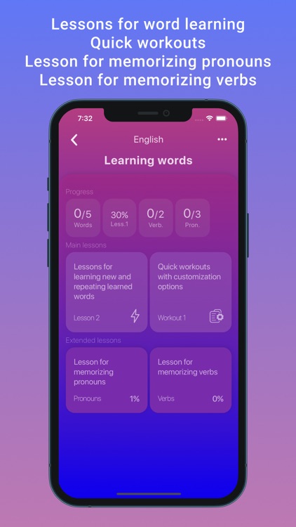 Learn language with flashcards