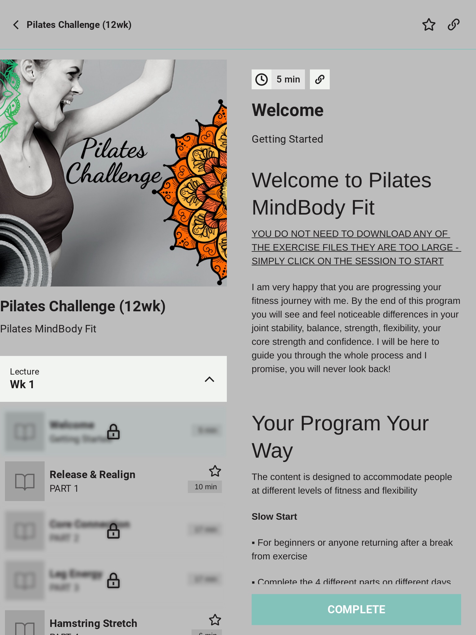 Pilates MBfit screenshot 4