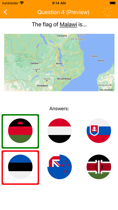 Flags Quiz: 200 Unique flags Screenshot