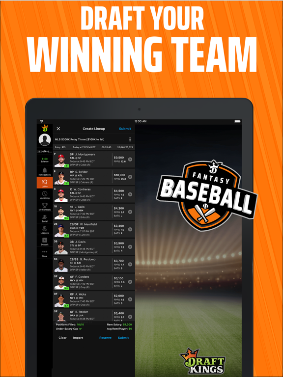 DraftKings Fantasy Sports screenshot 3