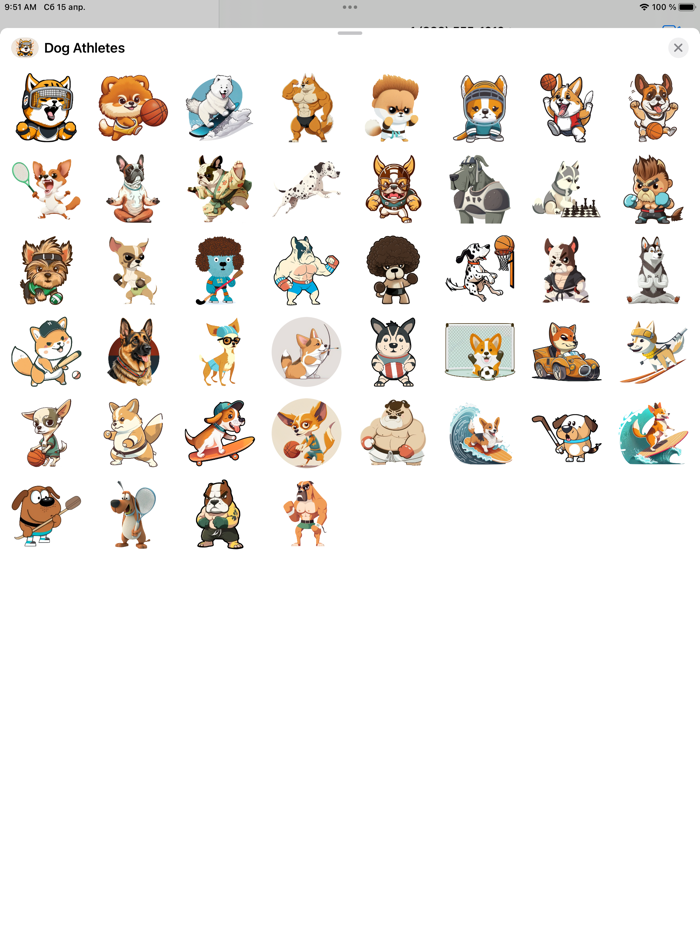 Dog Athletes Stickers