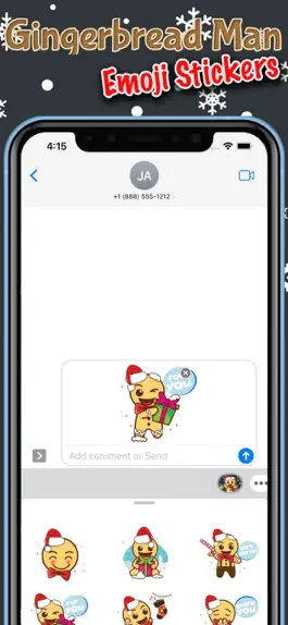 Game screenshot Gingerbread Man Emoji Stickers apk