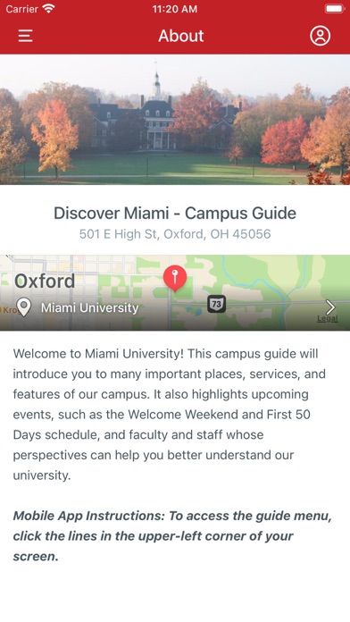 Miami University Events screenshot 2