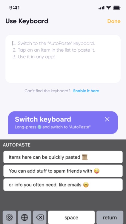 Auto Paste Keyboard: Auto text screenshot-5