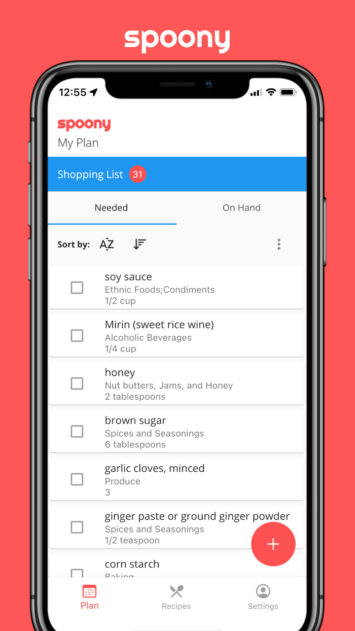 Spoony Simple Meal Planner