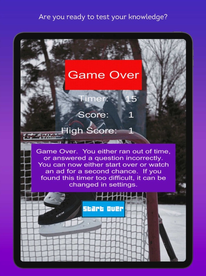 Hockey Trivia Challenge