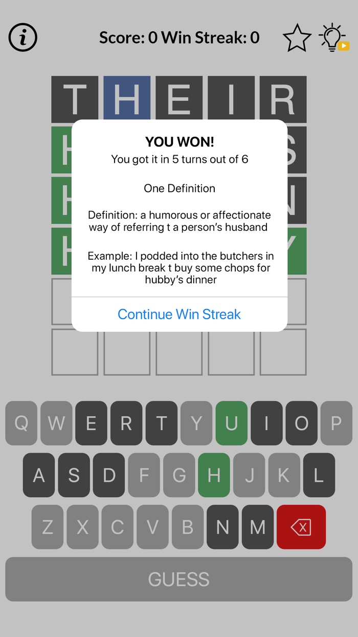 Word guess A daily word game