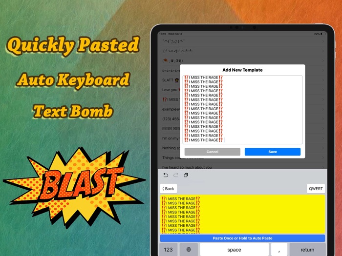 Quickly Pasted - Auto Keyboard