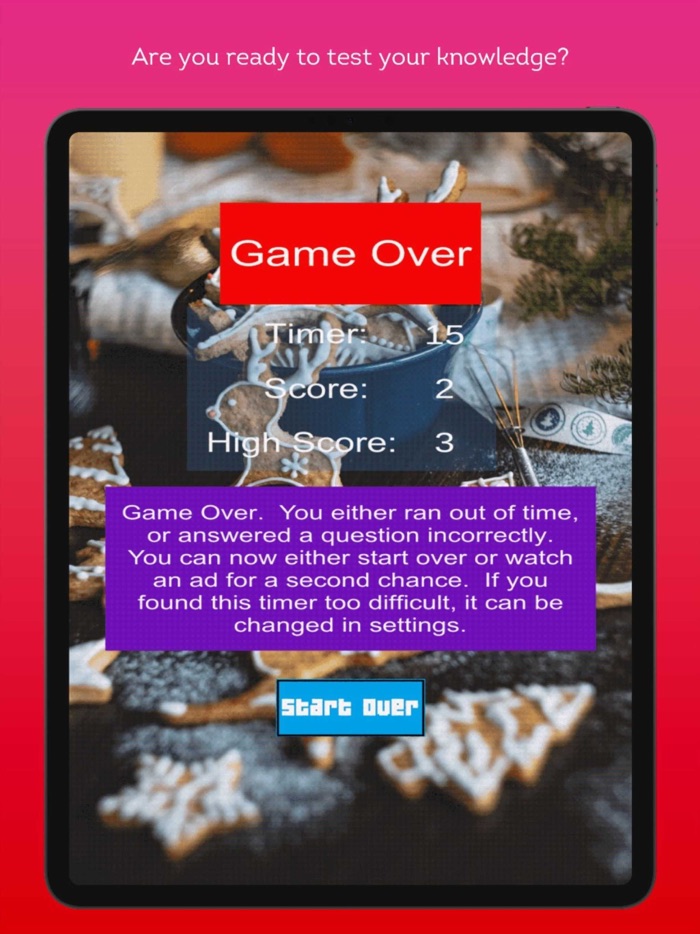 Christmas Movie Trivia Game