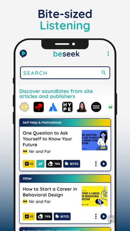 Beseek: Bite-sized Listening