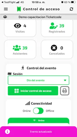 Game screenshot Ticketcode Organizadores apk