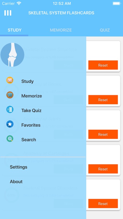 Skeletal System Study Cards