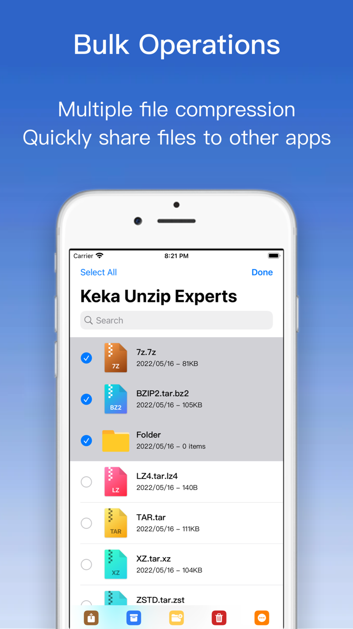 Keka Unzip Experts -ZIP/7Z/TAR