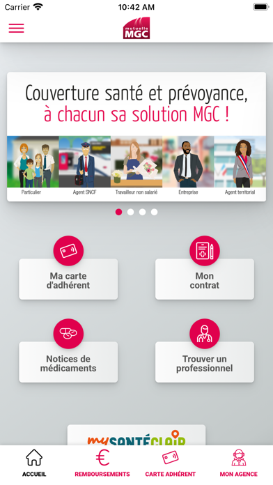 Mutuelle MGC – Espace Adhérent screenshot 2