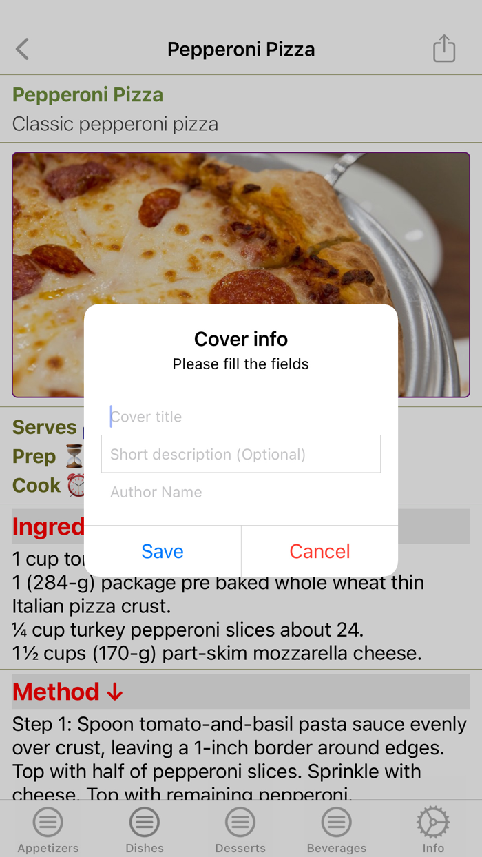 My Recipes Create and Share