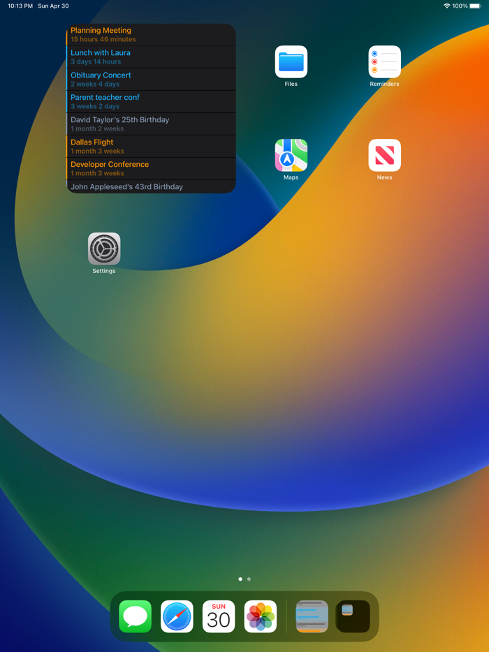 Upcoming Events Widget