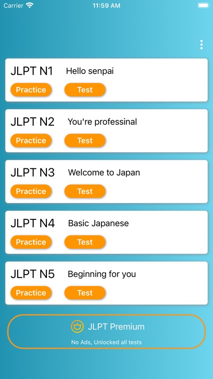 JLPT Test N5 - N1