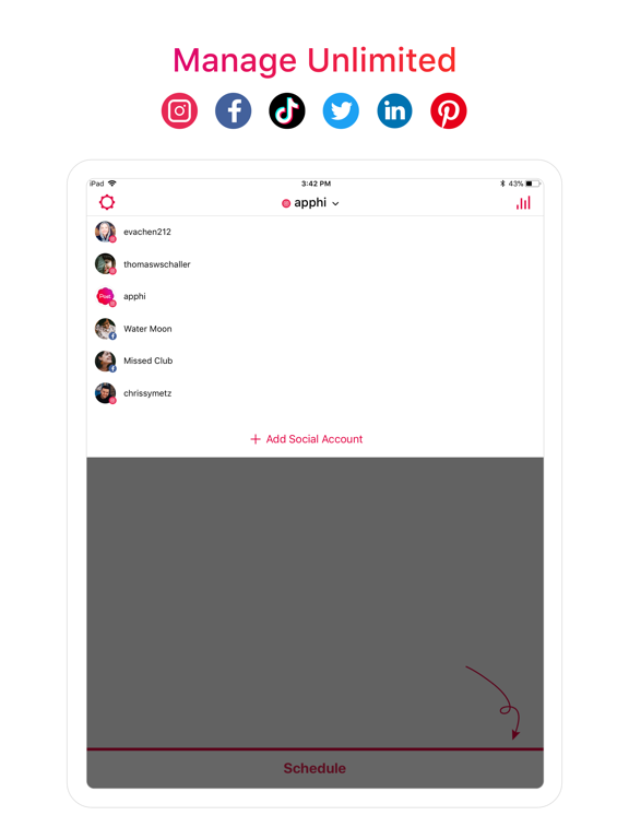 Apphi: Social Media Scheduler screenshot 4