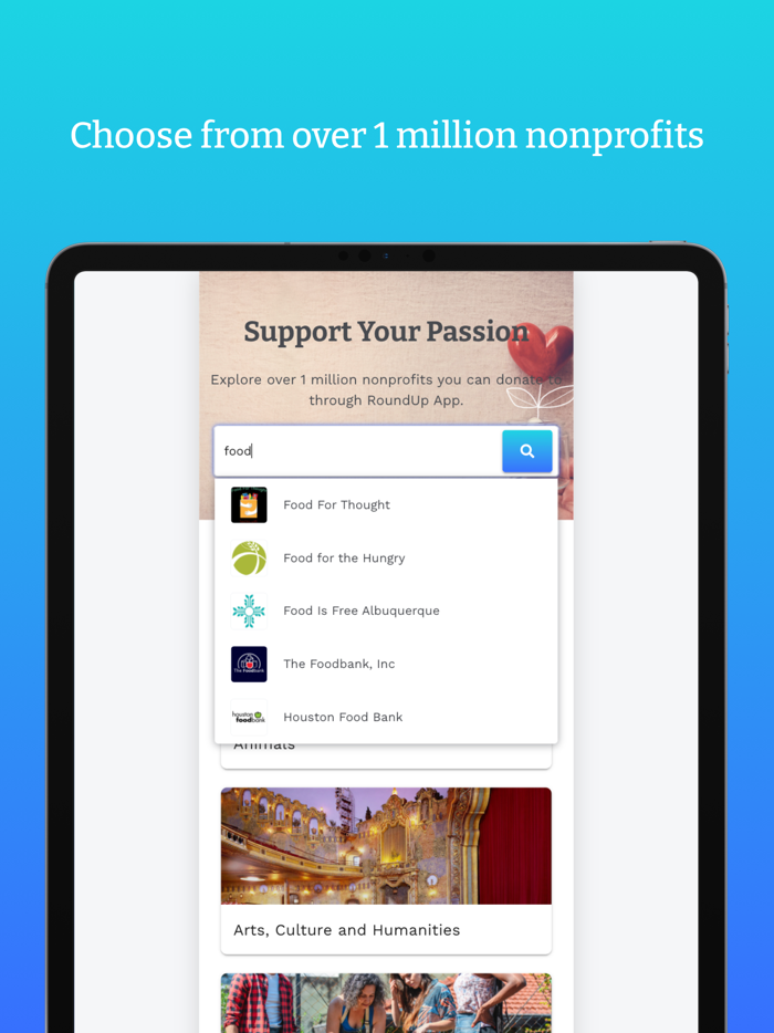 RoundUp App Donate Change