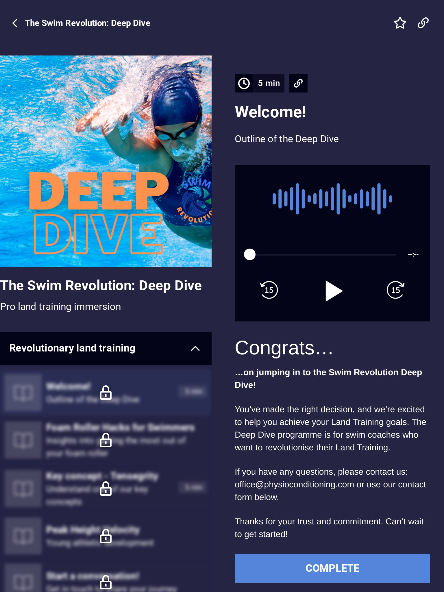 Swim Revolution App screenshot 4