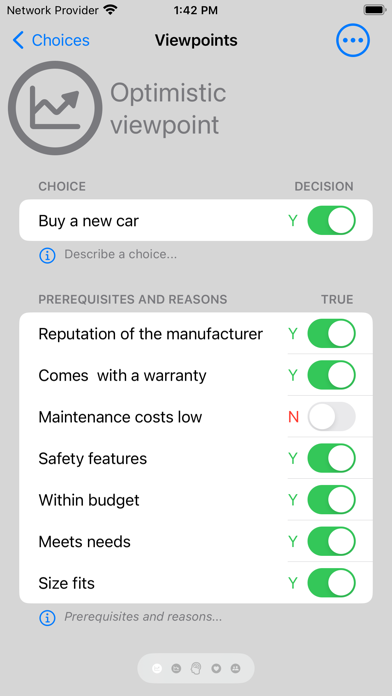 Choice navigator Screenshot
