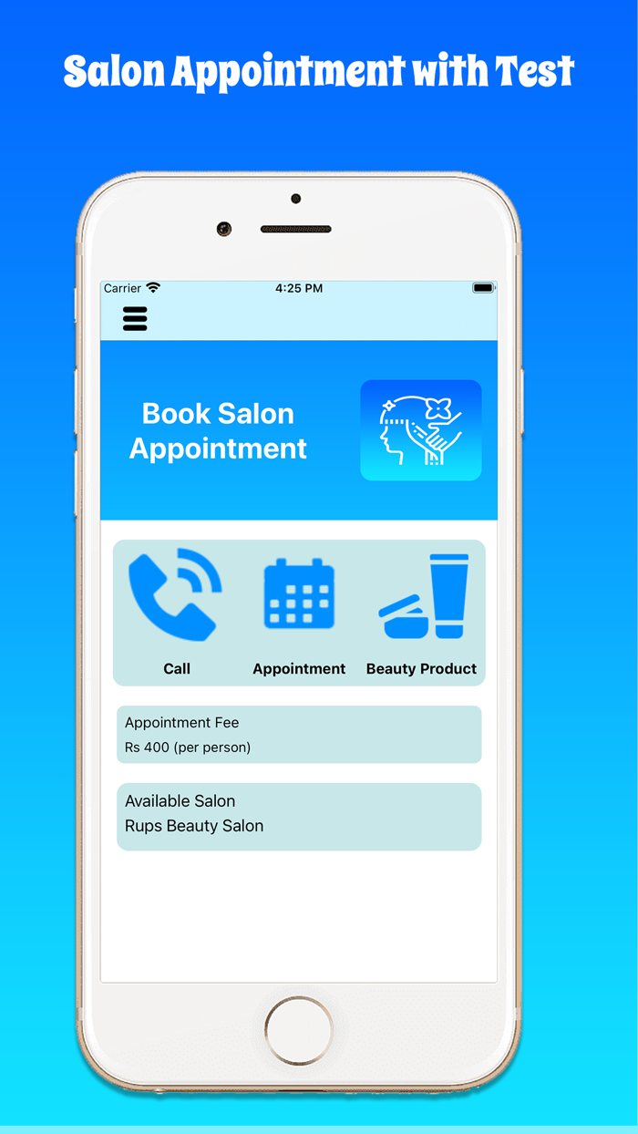 Salon Appointment with Test