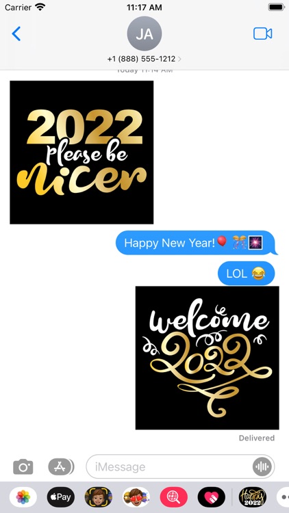 2022 Happy New Year Stickers +