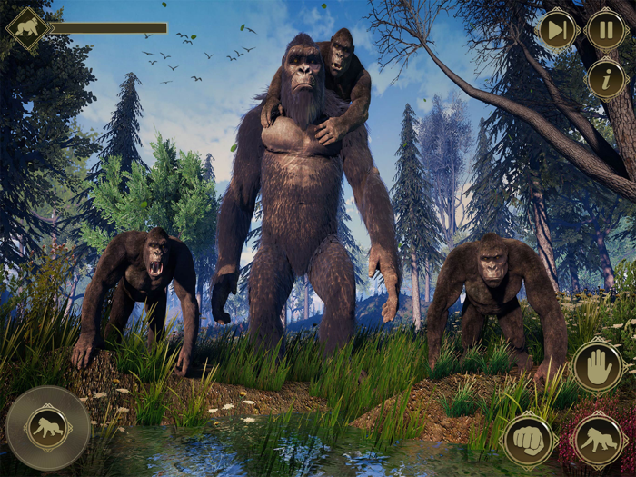 enojado gorila monstruo caza