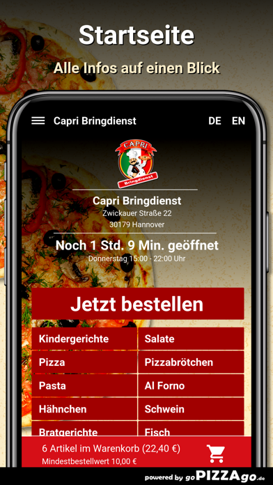 Capri Bringdienst Hannover screenshot 2