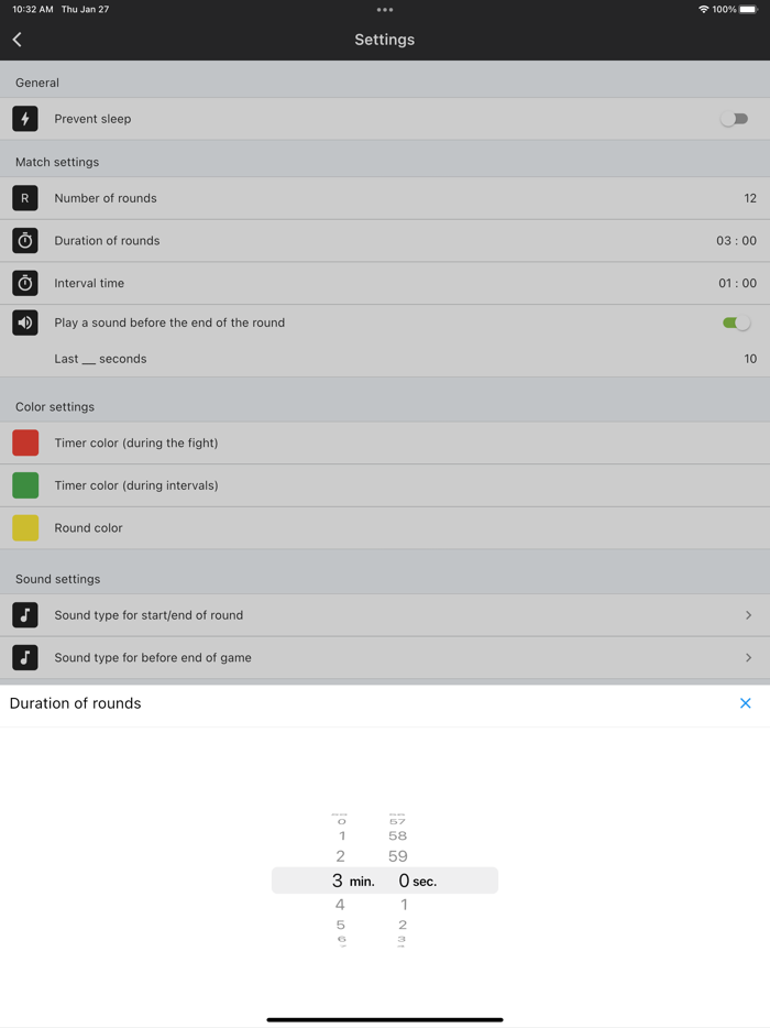 Customizable Boxing Timer