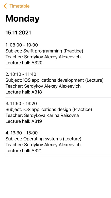 Timetable - School&University