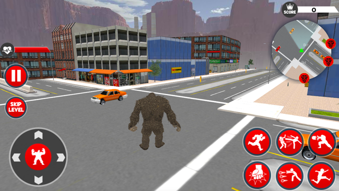 Dino Gorilla City Attack Games