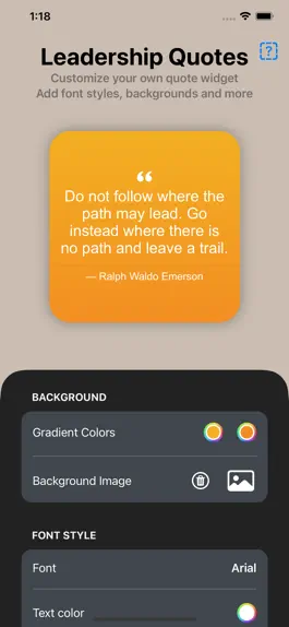 Game screenshot Leadership Quotes Widget mod apk