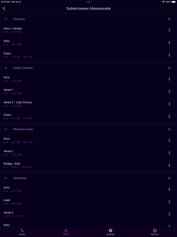 MIDI Set List screenshot 4