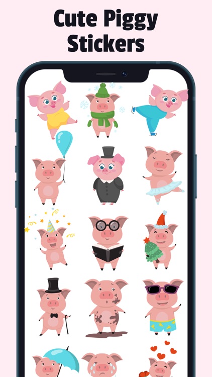 Cute Piggy Stickers & Emojis