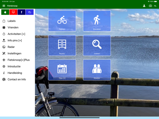Fietsknoop fiets en wandel app iPad app afbeelding 2