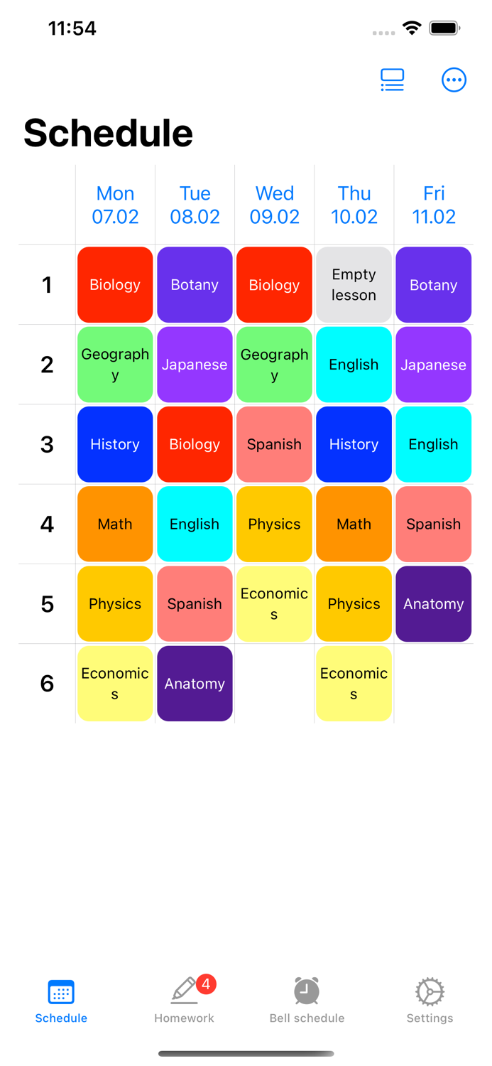 School Timetable - Schedule